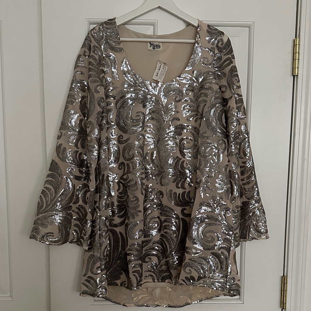 Show Me Your Mumu Sequin Embroidered Mini Dress M | Party Dress